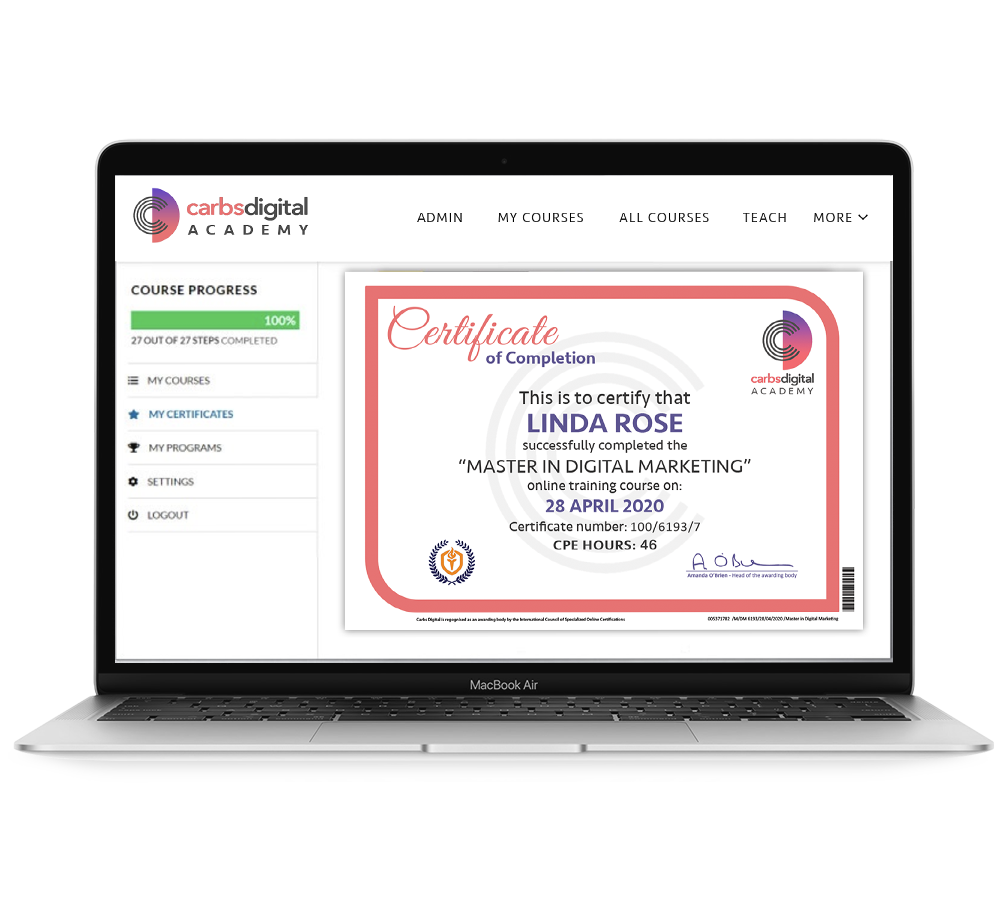 Digital Marketing Training Certificate